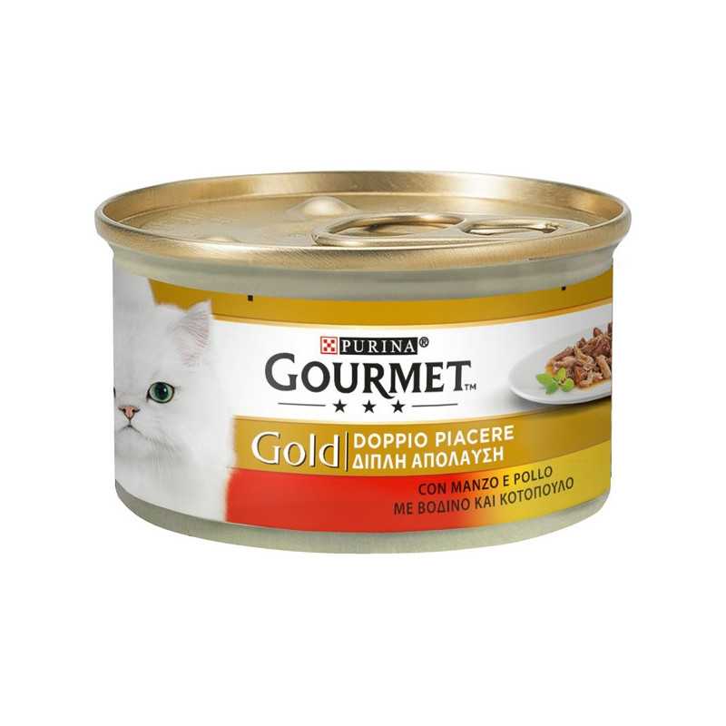 PURINA Gourmet Gold Doppio Piacere avec Bœuf et Poulet 85 g.