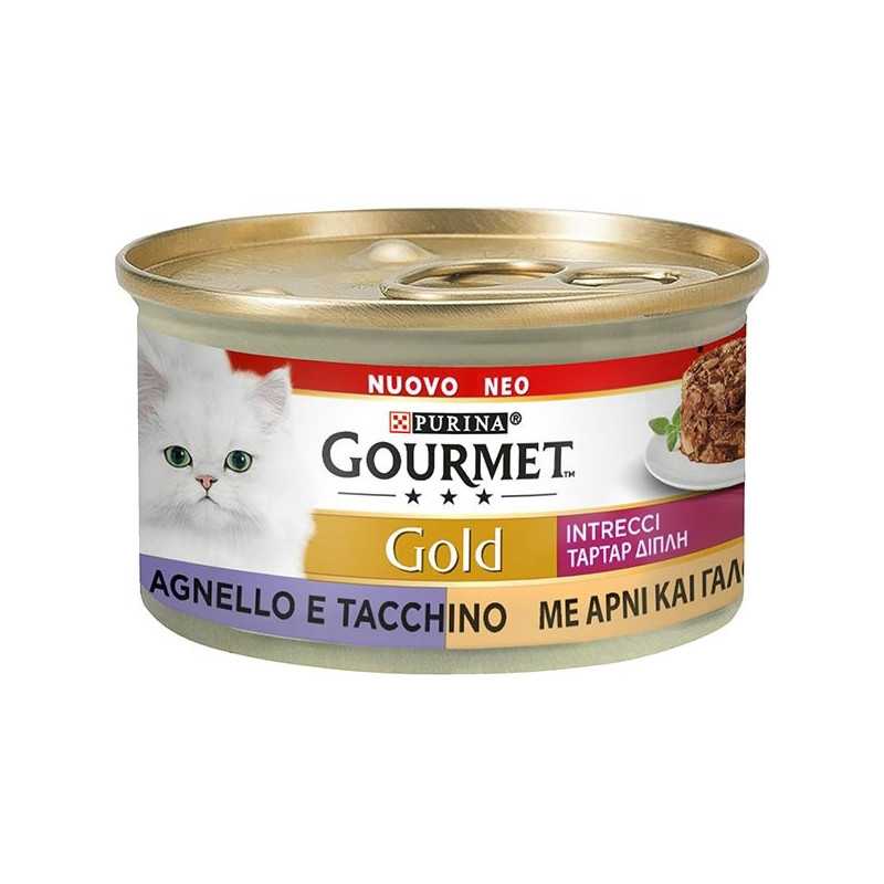 PURINA Gourmet Gold Intrecci di Gusto Dinde et Agneau 85 g. PURINA Gourmet Gold Intrecci di Gusto Dinde et Agneau 85 g.