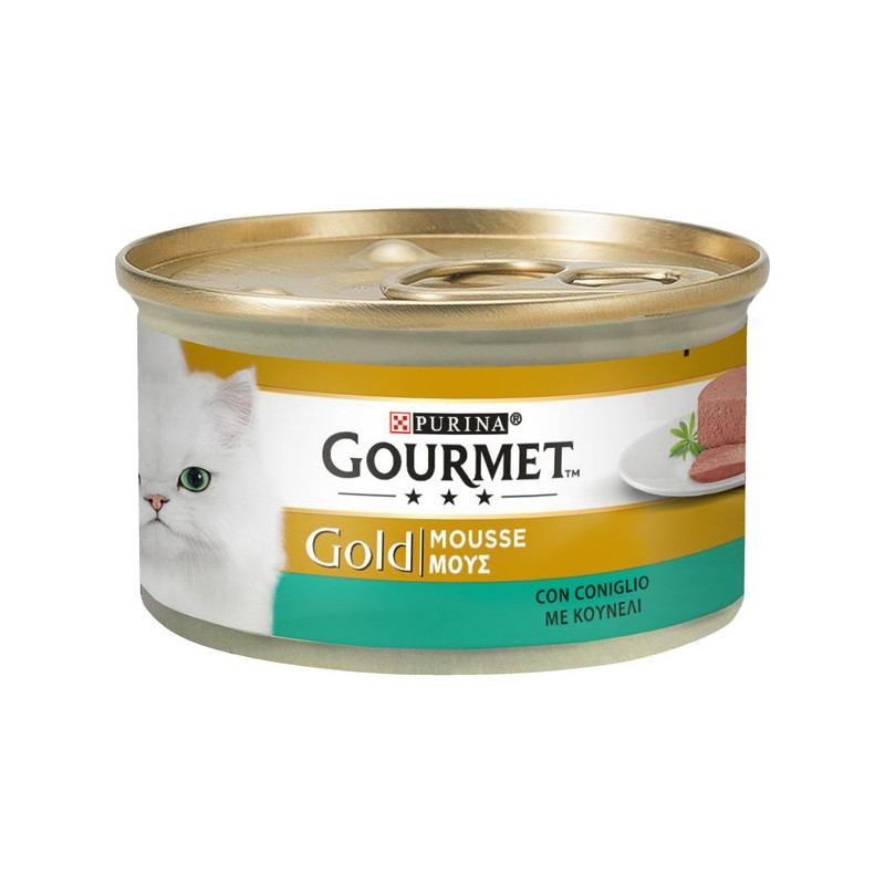 PURINA Gourmet Gold Mousse mit Kaninchen 85 gr.
