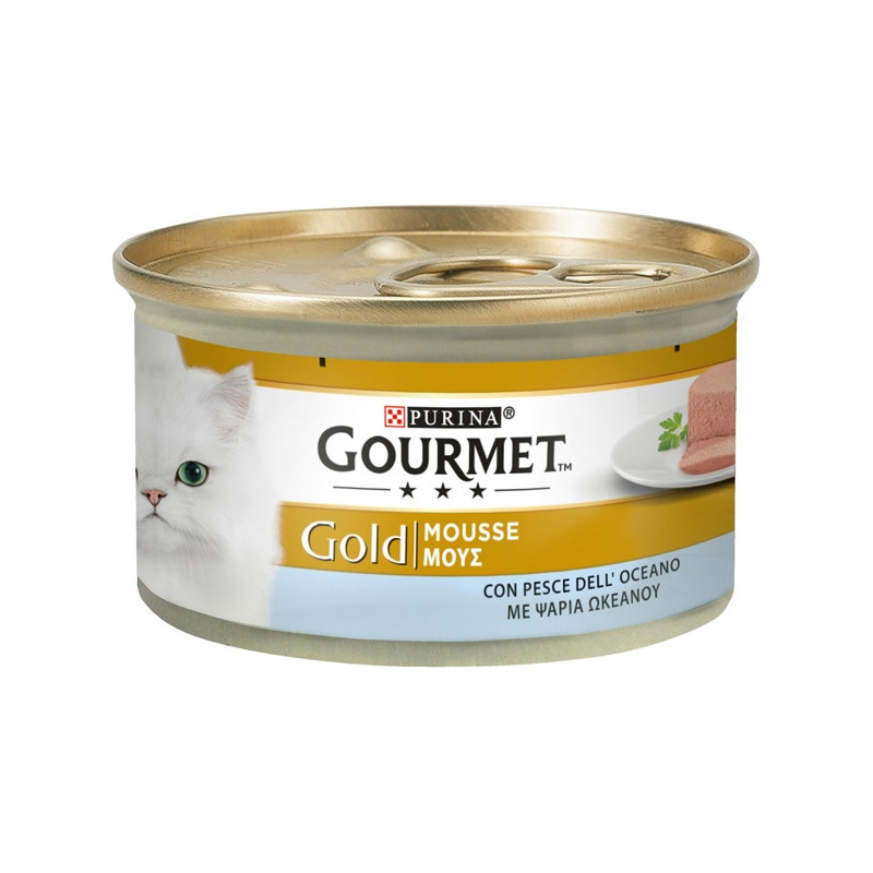 impuls vergroting transmissie PURINA Gourmet Gold Mousse with Ocean Fish 85 gr.