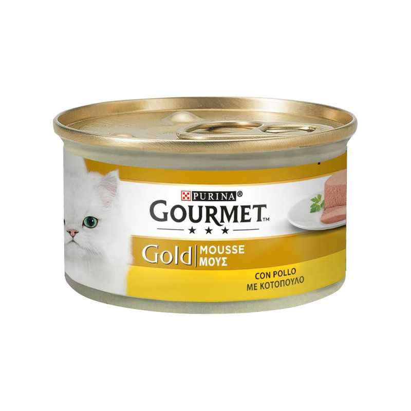 PURINA Gourmet Gold Mousse avec Poulet Delicato 85 g.