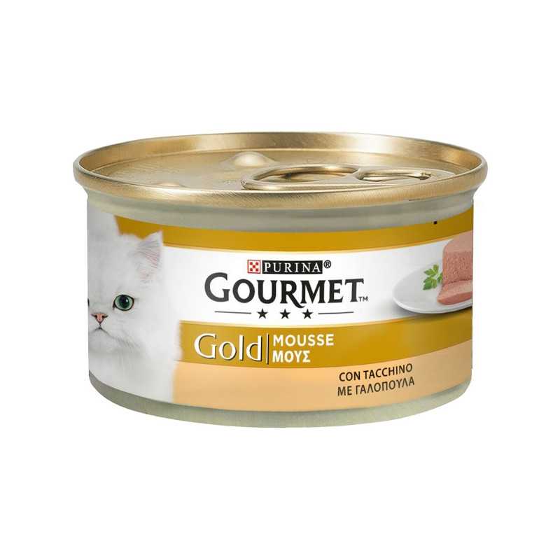 PURINA Gourmet Gold Mousse avec Poulet Dinde 85 g.