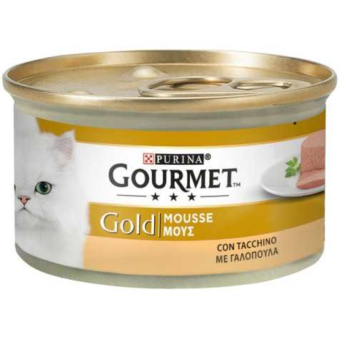 PURINA Gourmet Gold Mousse avec Poulet Dinde 85 g.