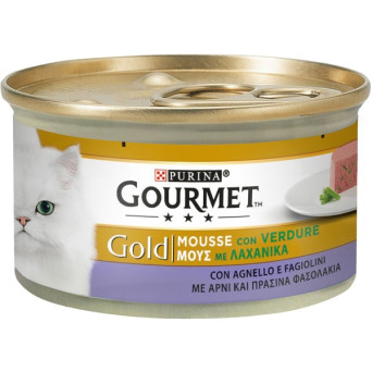 PURINA Gourmet Gold Mousse with Lamb Vegetables and Green Beans 85 gr.