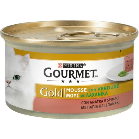 PURINA Gourmet Gold Mousse con Verdure Anatra e Spinaci 85 gr. - 