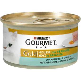 PURINA Gourmet Gold Mousse con Verdure Merluzzo e Carote 85 gr. - 