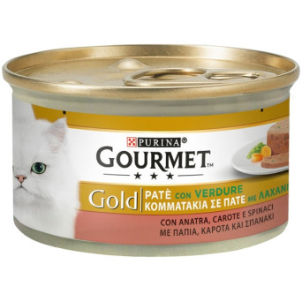 PURINA Gourmet Gold Paté con Verdure Anatra Carote e Spinaci 85 gr. - 