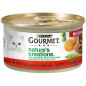 PURINA Gourmet Nature's Creations, Riche en Bœuf, Guarnito Petits pois et Carottes 85 g.