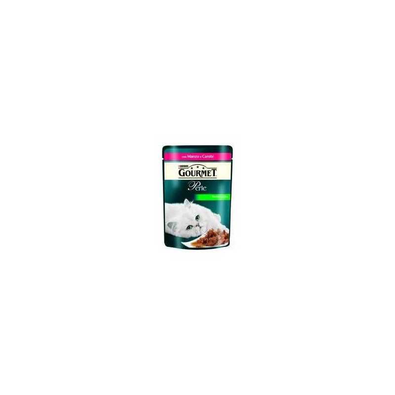 PURINA Gourmet Perle Filetti en sauce avec Bœuf et Carottes 85 g. PURINA Gourmet Perle Filetti en sauce avec Bœuf et Carottes 85 g.