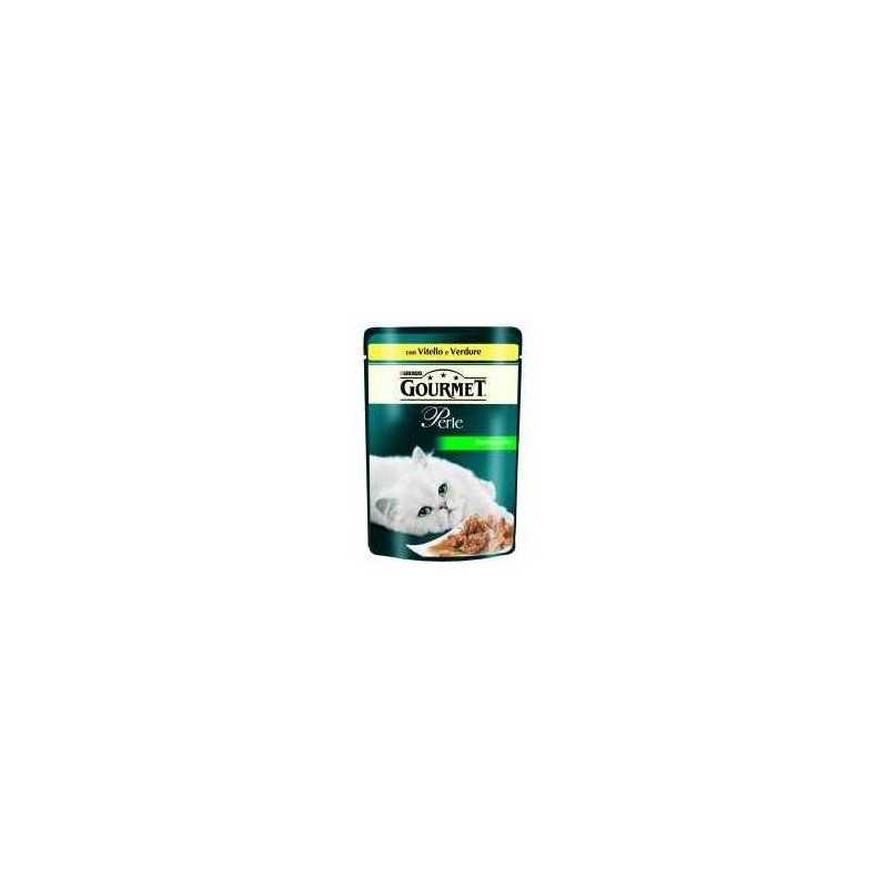 PURINA Gourmet Perle Filetti en sauce avec Veau et Légumes 85 g. PURINA Gourmet Perle Filetti en sauce avec Veau et Légumes 85 g.