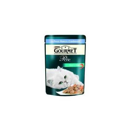 PURINA Gourmet Perle Piaceri Del Mare con Pesce dell'Oceano e Gamberetti Interi 85 gr. - 