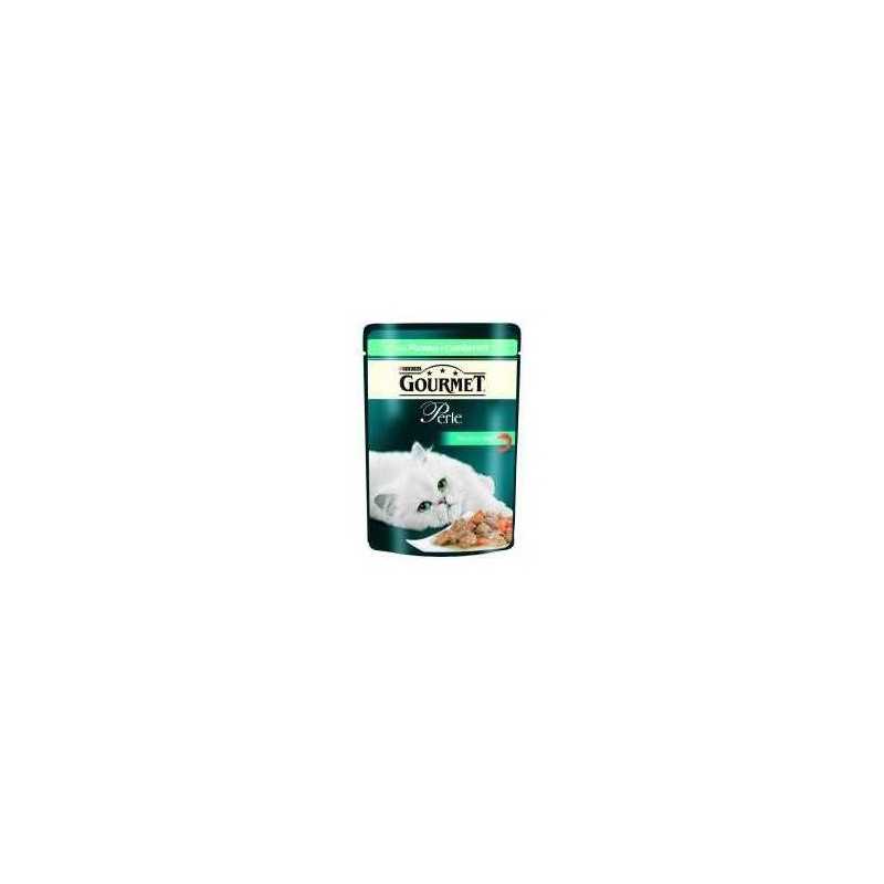 PURINA Gourmet Perle Piaceri Del Mare avec Platessa et Crevettes Interi 85 g. PURINA Gourmet Perle Piaceri Del Mare avec Platessa et Crevettes Interi 85 g.