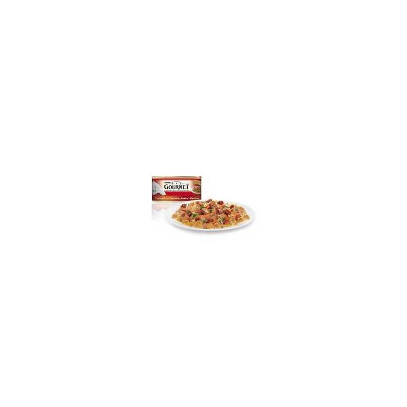PURINA Gourmet Trancetti Dinde Canard et Légumes 195 g. PURINA Gourmet Trancetti Dinde Canard et Légumes 195 g.