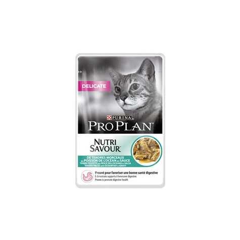 PURINA Pro Plan Nutri Savour Delicate Teneri Bouchées avec Poisson dell' Oceano en sauce 85 g.