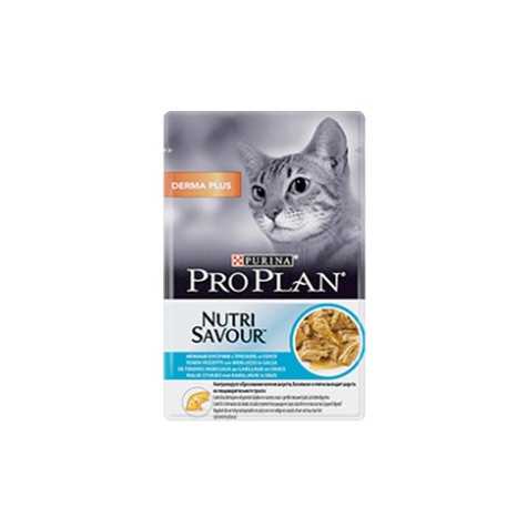 PURINA Pro Plan Nutri Savour Derma Plus Cabillaud en sauce 85 g.