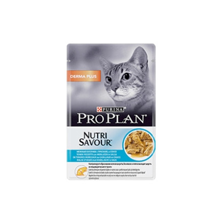 PURINA Pro Plan Nutri Savour Derma Plus Merluzzo in Salsa 85 gr. - 