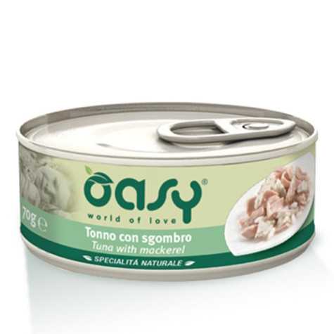 OASY Spécialité Naturel Thon avec Sgombro 70 g.