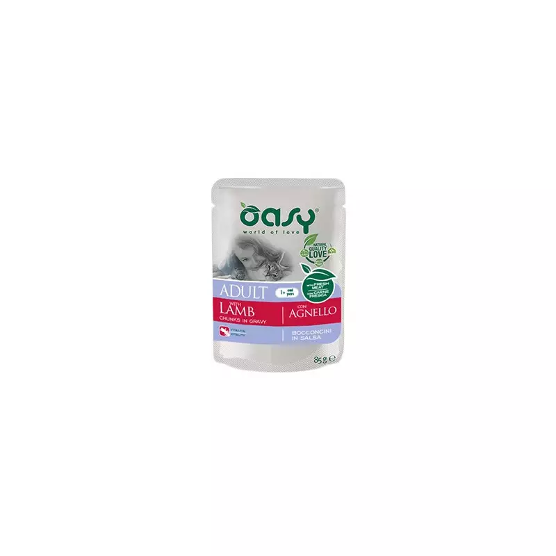 OASY Chunks in Sauce Adult with Lamb 85 gr.