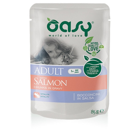 OASY Chunks in Adult Sauce mit Lachs 85 gr.
