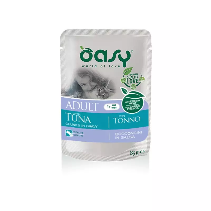 OASY Bocconcini in Salsa Adult con Tonno 85 gr.
