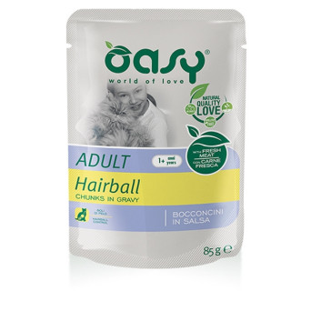 OASY Bocconcini in Salsa Adult con Hairball 85 gr. - 