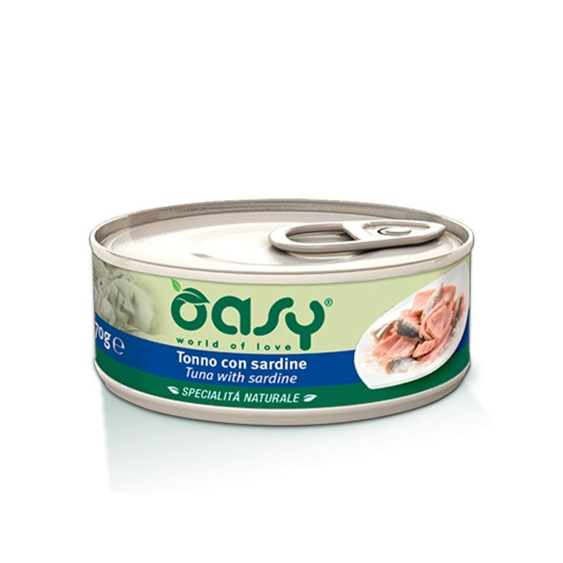 OASY Natural Specialty Tuna with Sardines 70 gr.