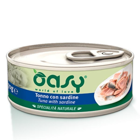 OASY Natural Specialty Tuna with Sardines 70 gr.