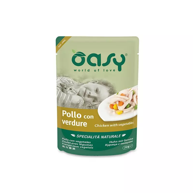 OASY Specialità Naturale Pollo con Verdure 70 gr. OASY Specialità Naturale Pollo con Verdure 70 gr.