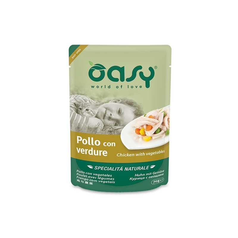 OASY Spécialité Naturel Poulet avec Légumes 70 g.