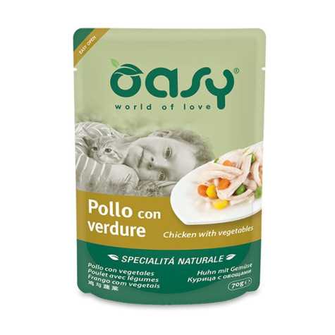 OASY Spécialité Naturel Poulet avec Légumes 70 g.