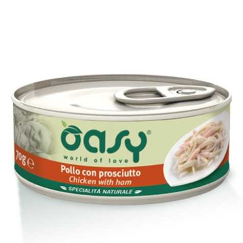 OASY Spécialité Naturel Poulet avec Jambon 70 g.