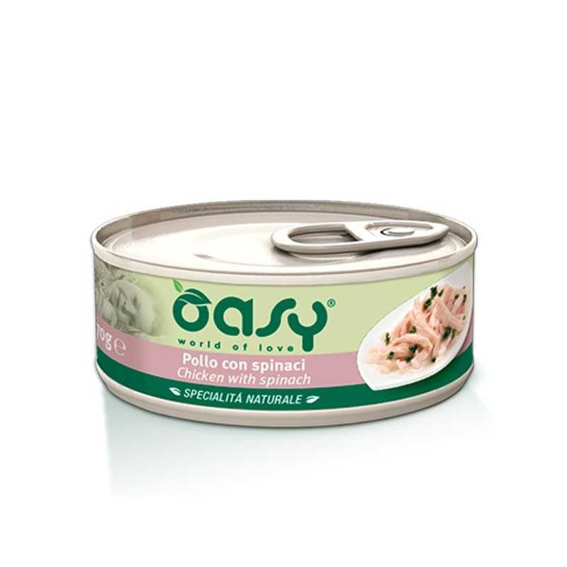 OASY Spécialité Naturel Poulet avec Spinaci 70 g.