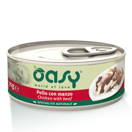 OASY Specialità Naturale Pollo con Manzo 70 gr. - 