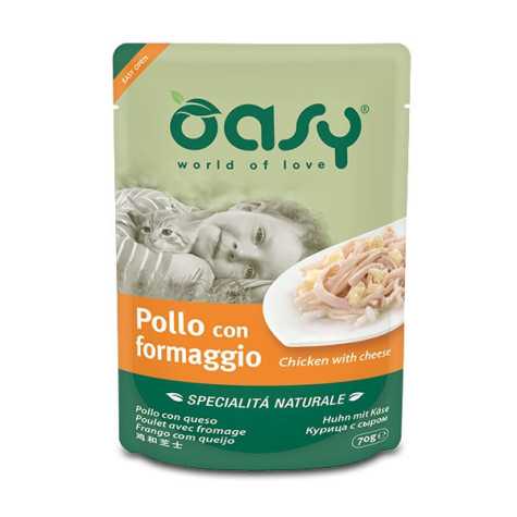 OASY Spécialité Naturel Poulet avec Fromage 70 g.