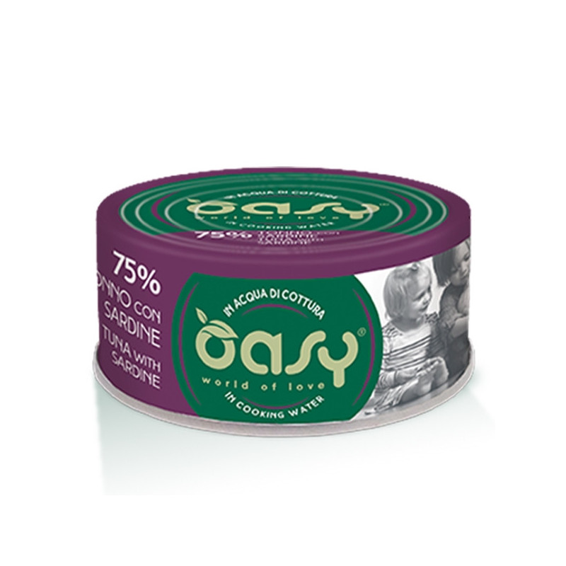 OASY More Love Tuna with Sardines in Cooking Water 70 gr.