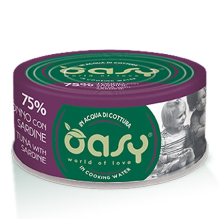 OASY More Love Tonno con Sardine in Acqua di Cottura 70 gr. - 