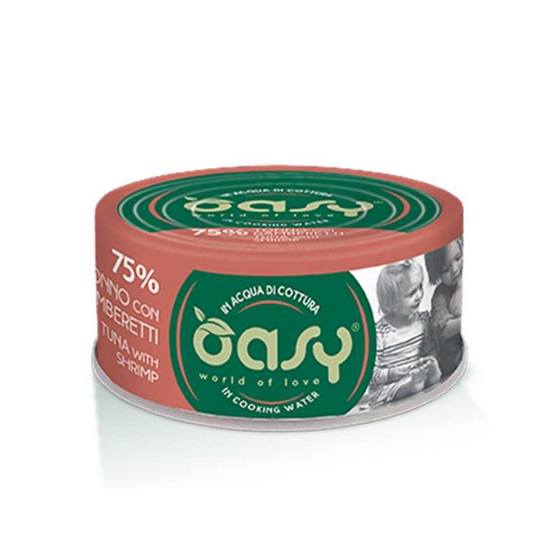 OASY More Love Thon avec Crevettes in Acqua di Cottura 150 g. OASY More Love Thon avec Crevettes in Acqua di Cottura 150 g.