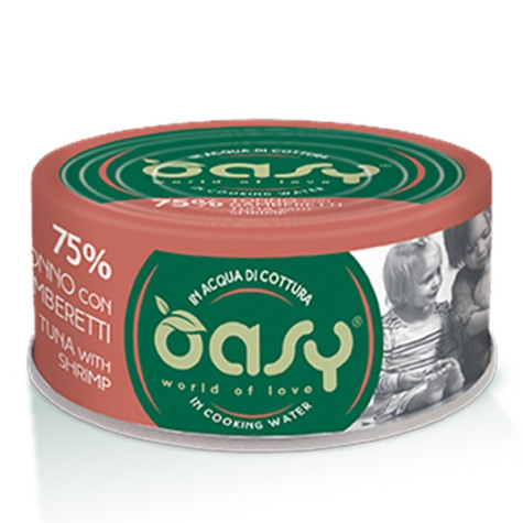 OASY More Love Tuna with Shrimps in Cooking Water 150 gr.