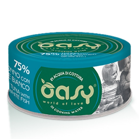 OASY More Love Tuna with White Fish in Cooking Water 70 gr.