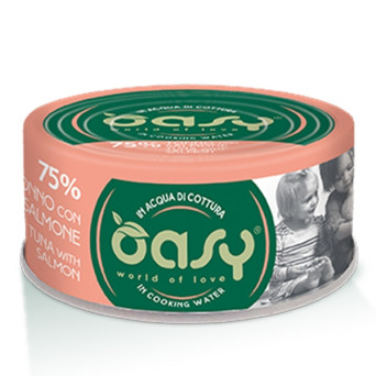 OASY More Love Tuna with Salmon in Cooking Water 70 gr.