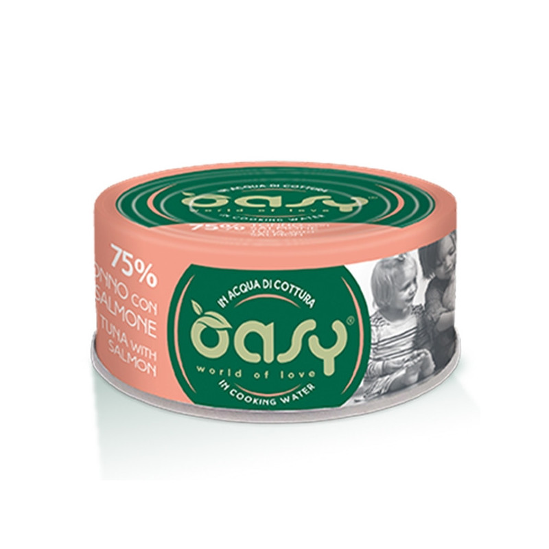 OASY More Love Tuna with Salmon in Cooking Water 70 gr.