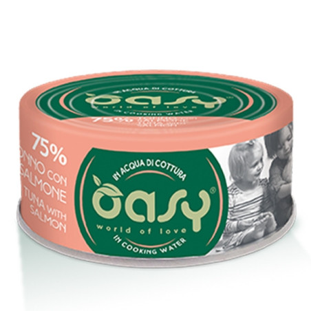 OASY More Love Tonno con Salmone in Acqua di Cottura 70 gr. - 