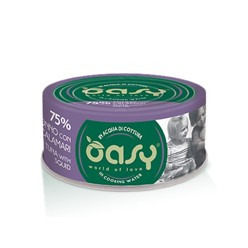OASY More Love Tuna with Squid in Cooking Water 70 gr.