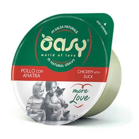 OASY More Love Poulet avec Canard en sauce Naturel 70 g.
