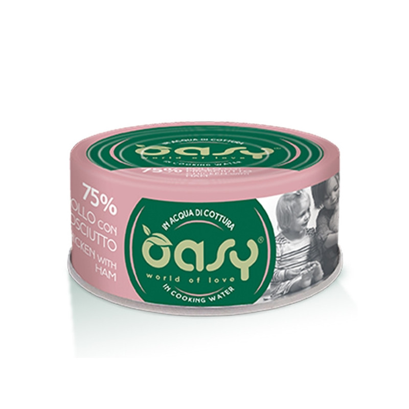 OASY More Love Chicken with Ham in Cooking Water 70 gr.