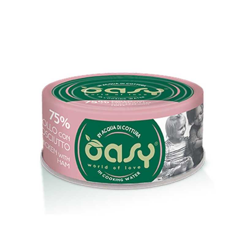 OASY More Love Poulet avec Jambon in Acqua di Cottura 70 g. OASY More Love Poulet avec Jambon in Acqua di Cottura 70 g.