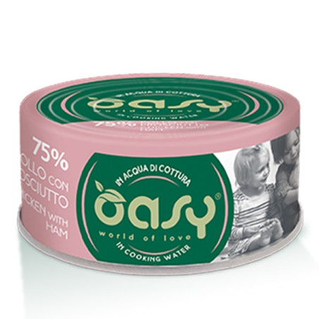 OASY More Love Pollo con Prosciutto in Acqua di Cottura 70 gr. - 