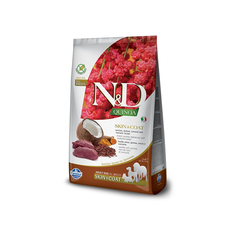 FARMINA N et D quinoa Chien skin et coat cerf 7 kg