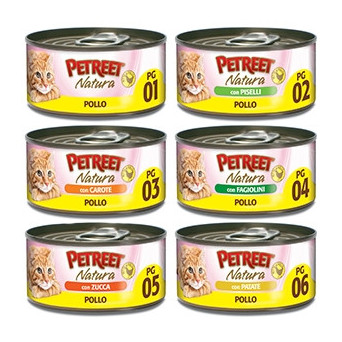 PETREET Natura Chicken in Jelly with Peas 70 gr.