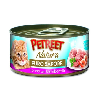 PETREET Natura Puro Flavor Tuna with Shrimps 70 gr.